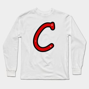 Letter C. Name with letter C. Personalized gift. Abbreviation. Abbreviation. Lettering Long Sleeve T-Shirt